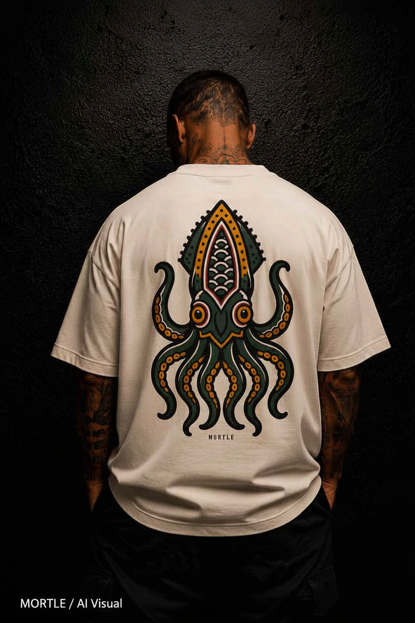 Octopus - Oversized Tattoo T-Shirt