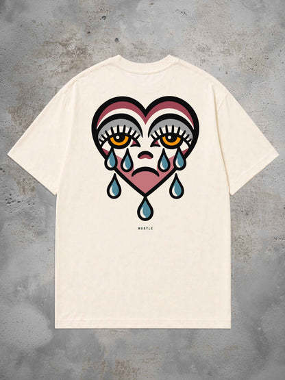 Crying Heart - Tattoo Oversized Shirt