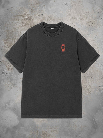 Eagle - T-shirt tatouage oversize – noir délavé