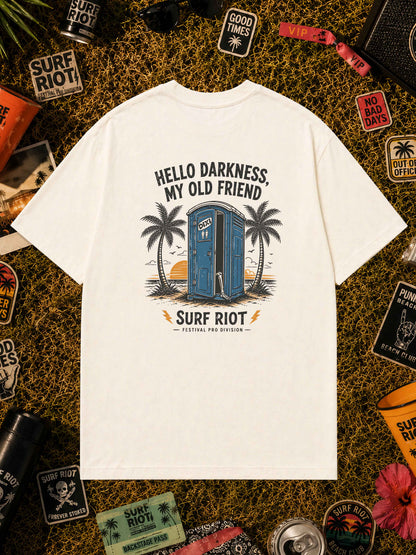 Hello Darkness Festival Shirt von Surf Riot in Natural Raw