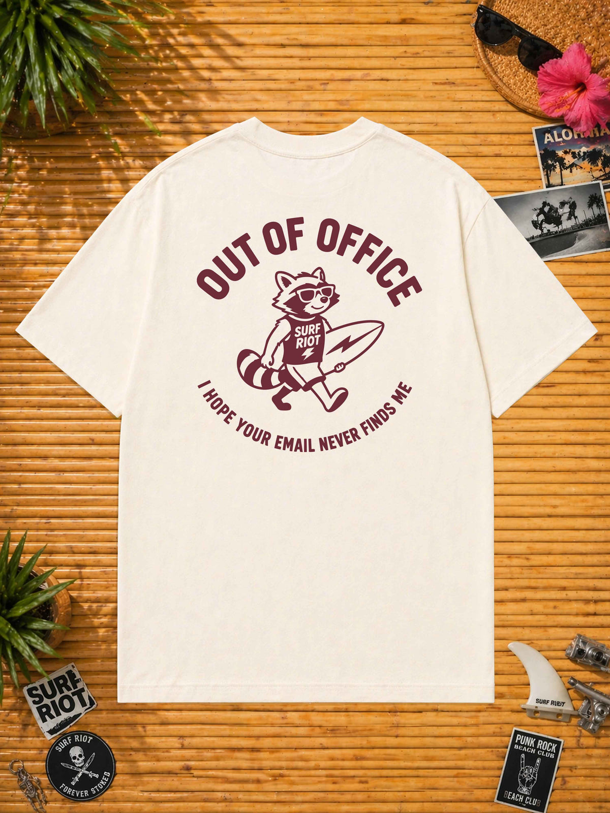 Out Of Office - Racoon - Loose Fit Tee