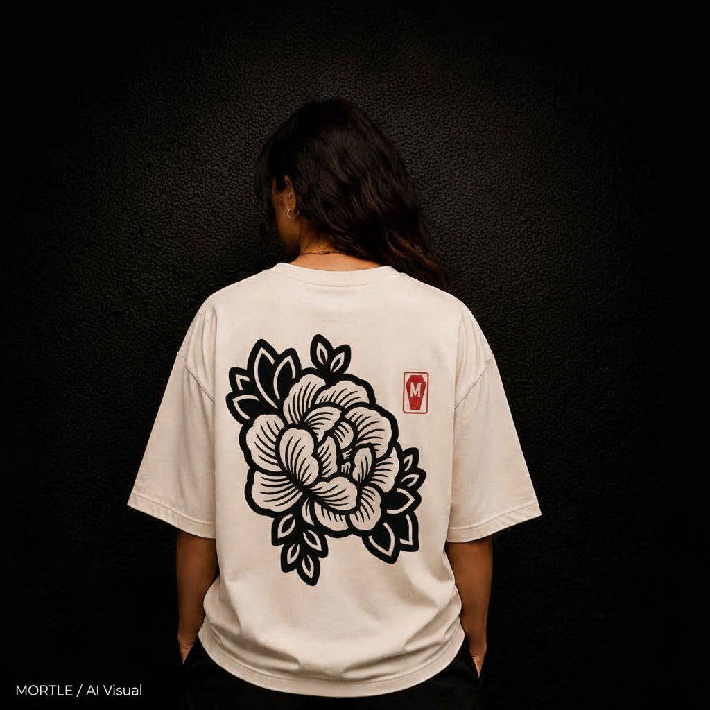 Begonia mono - Oversized Tattoo T-Shirt