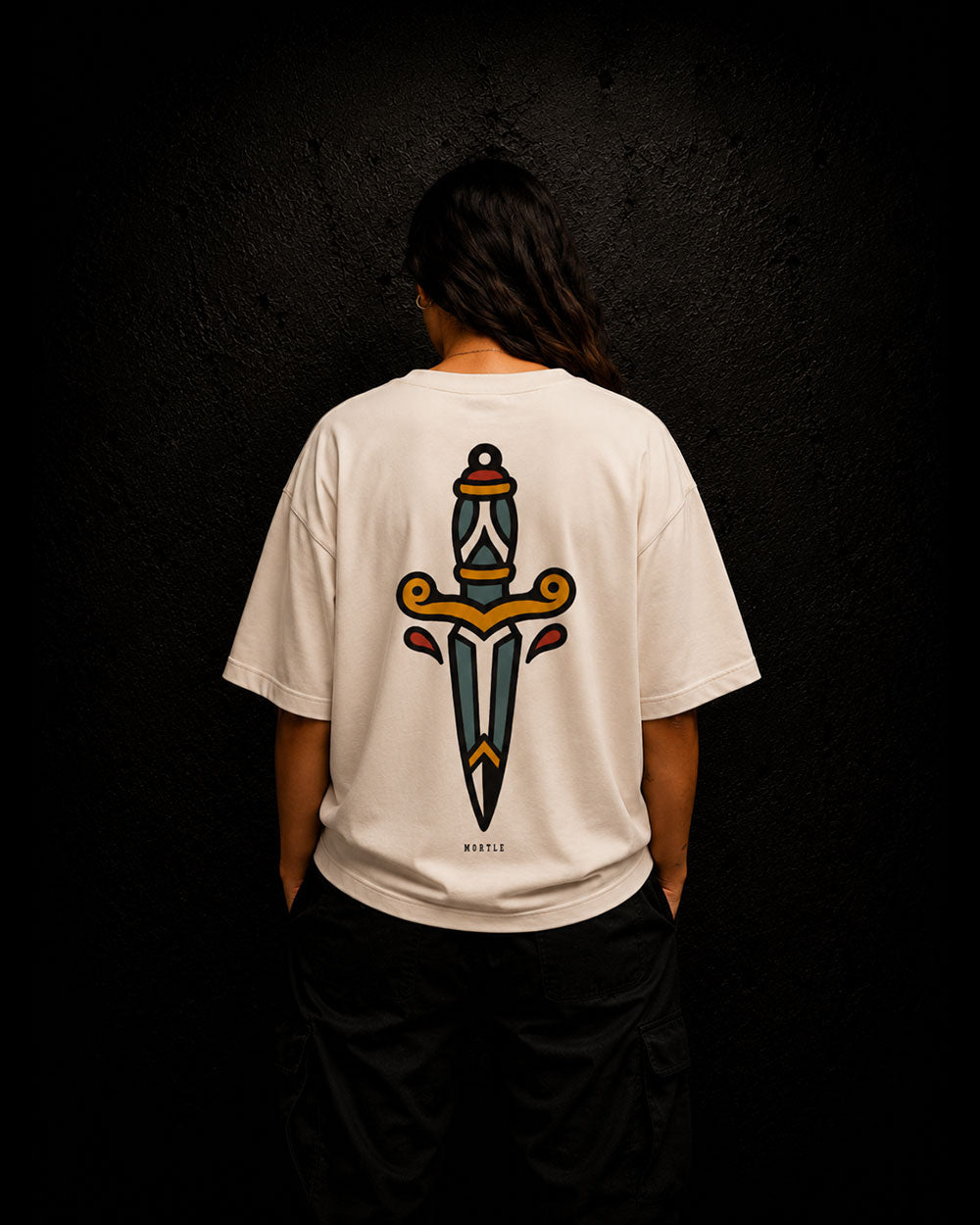 Dagger - Oversized Tattoo T-Shirt – off-white