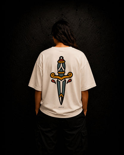 Dagger - Oversized Tattoo T-Shirt – off-white