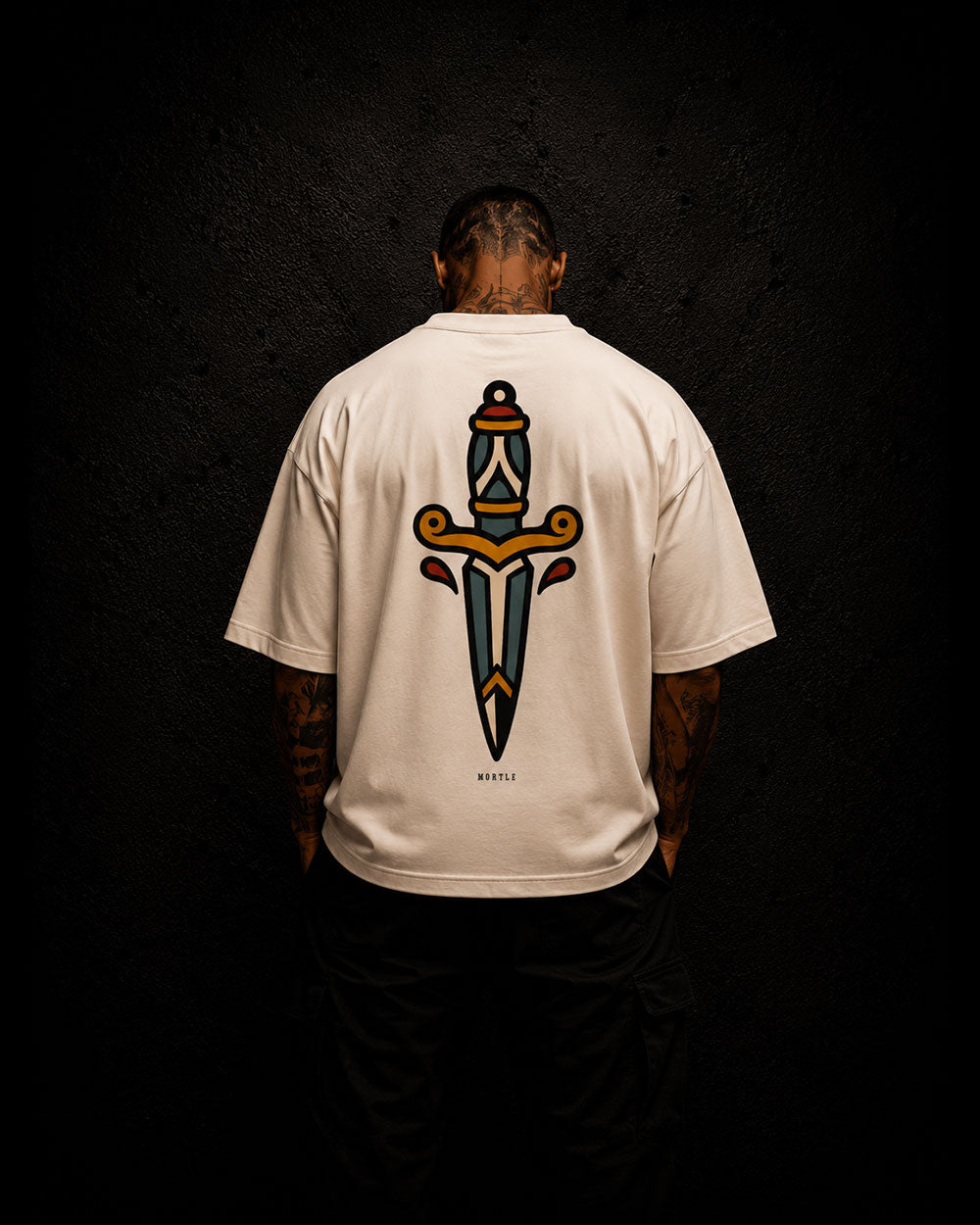 Dagger - Oversized Tattoo T-Shirt – off-white