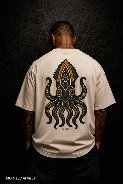 Octopus -  Oversized Tattoo T-Shirt