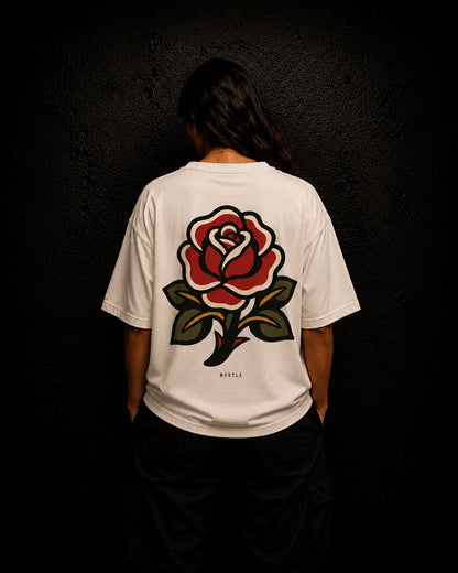 Rose - Oversized Tattoo T-Shirt – offwhite
