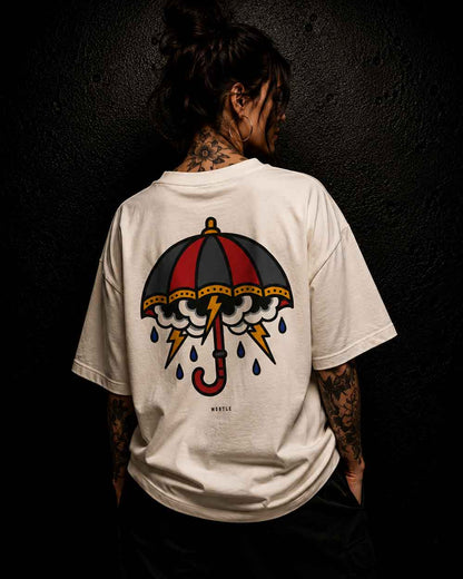 Parapluie tempête - T-shirt tatouage oversize